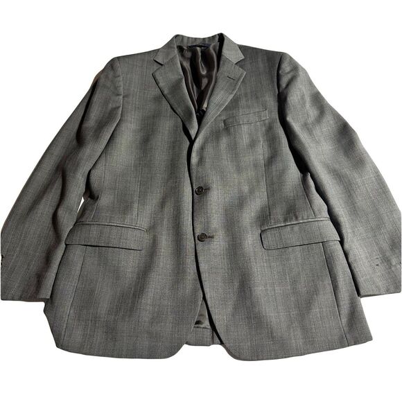 Brooks Brothers Mens Blazer 43 R Gray Glen Plaid Fitzgerald Fit Wool Sport Coat - Picture 1 of 14
